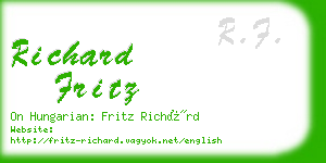 richard fritz business card